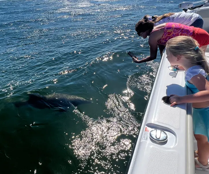 family on a destin dolphin cruise