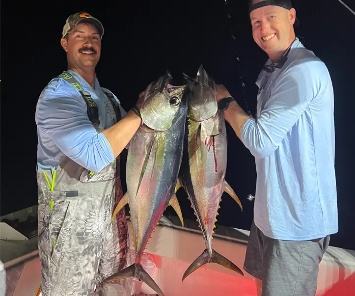 tuna caught at rigs off destin, florida